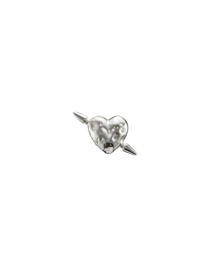 Tuvstarr's Heart Silver Stud