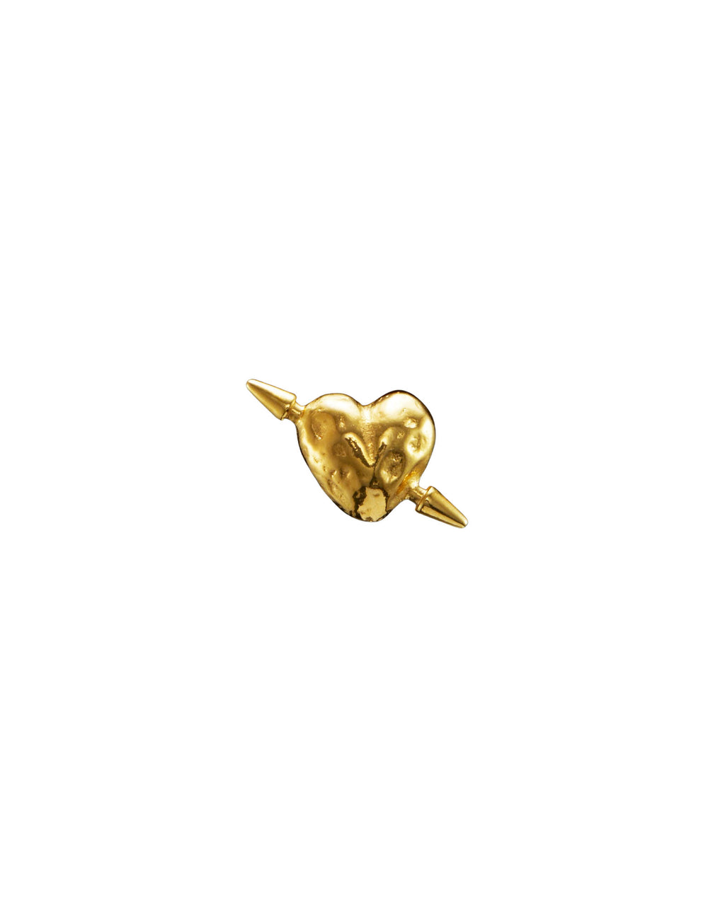 Tuvstarr's Heart Gold Plated Stud