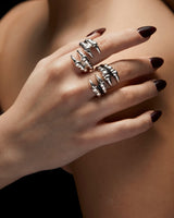 Claw Double Silver Ring
