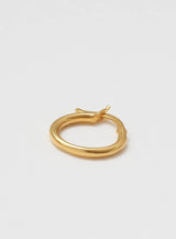 Wire Shiny 14K Gold Plated 14 mm Hoop