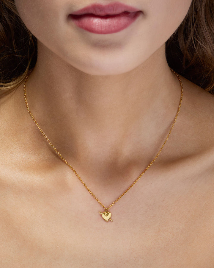 Tiny Tuvstarr's Heart Gold Plated Necklace