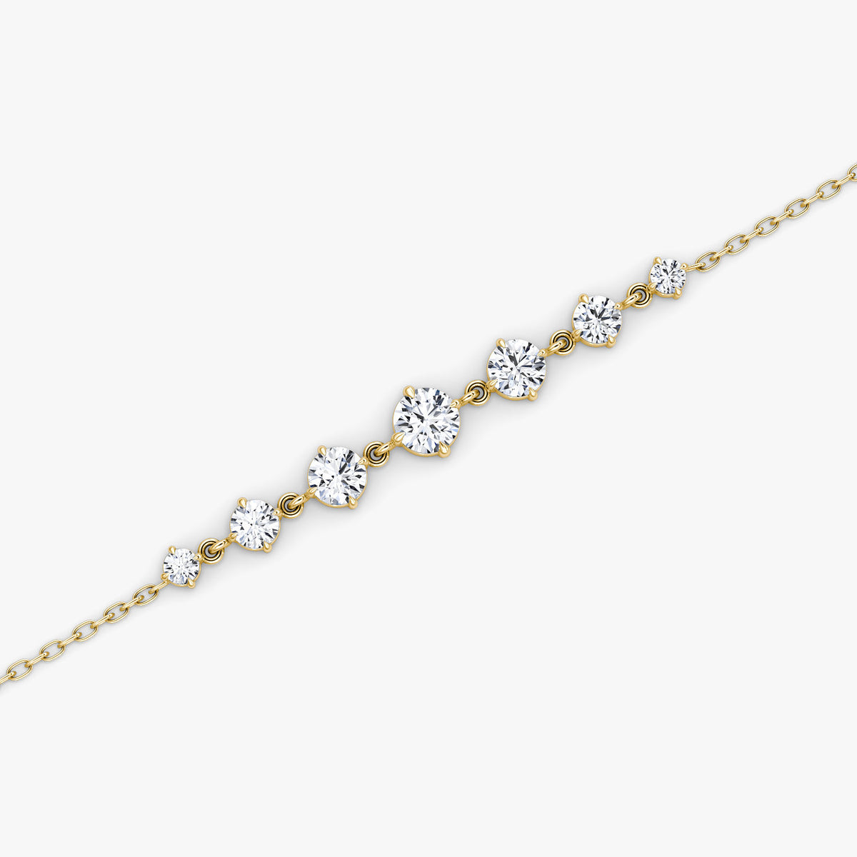 Linked 14K Guld Tennis Armbånd m. 0.85ct Lab-Grown Diamanter