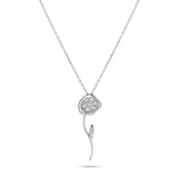 Desert Rose Flower 18k Guld Halskæde m. Diamanter