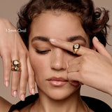 Dome Band 14K Guld Ring m. 2.0ct Oval Lab-Grown Diamant