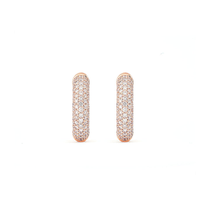 Absolute Mellem (Loose) 18K Rosaguld Hoops m. Diamanter