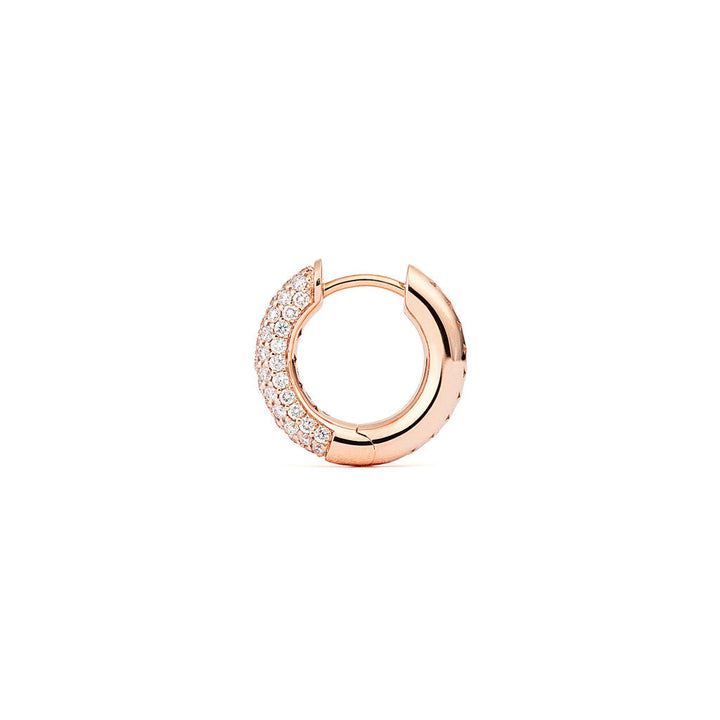 Absolute Små (Tight) 18K Rosaguld Hoops m. Diamanter