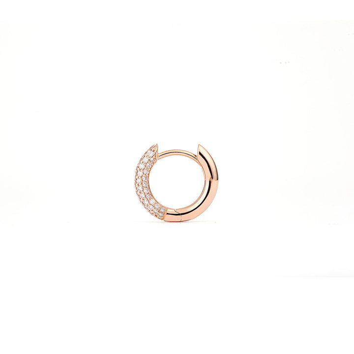 Absolute Mini (Slim) 18K Rosaguld Hoops m. Diamanter