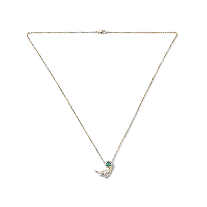 Nothern Light 18K Gold Necklace w. Tourmaline