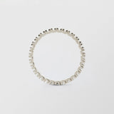 Soft Full Eternity 18K Whitegold Ring w. Diamonds