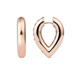 Drop Link Big Plain (28 mm) 18K Rosegold Hoops