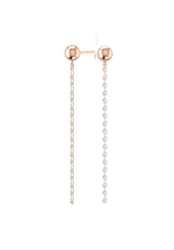 Cascade Nude 18K Rosegold Earrings w. Lab-Grown Diamonds