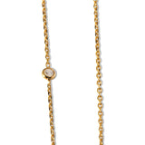 Sky Blue Shell 14K goldene Halskette m. Diamant