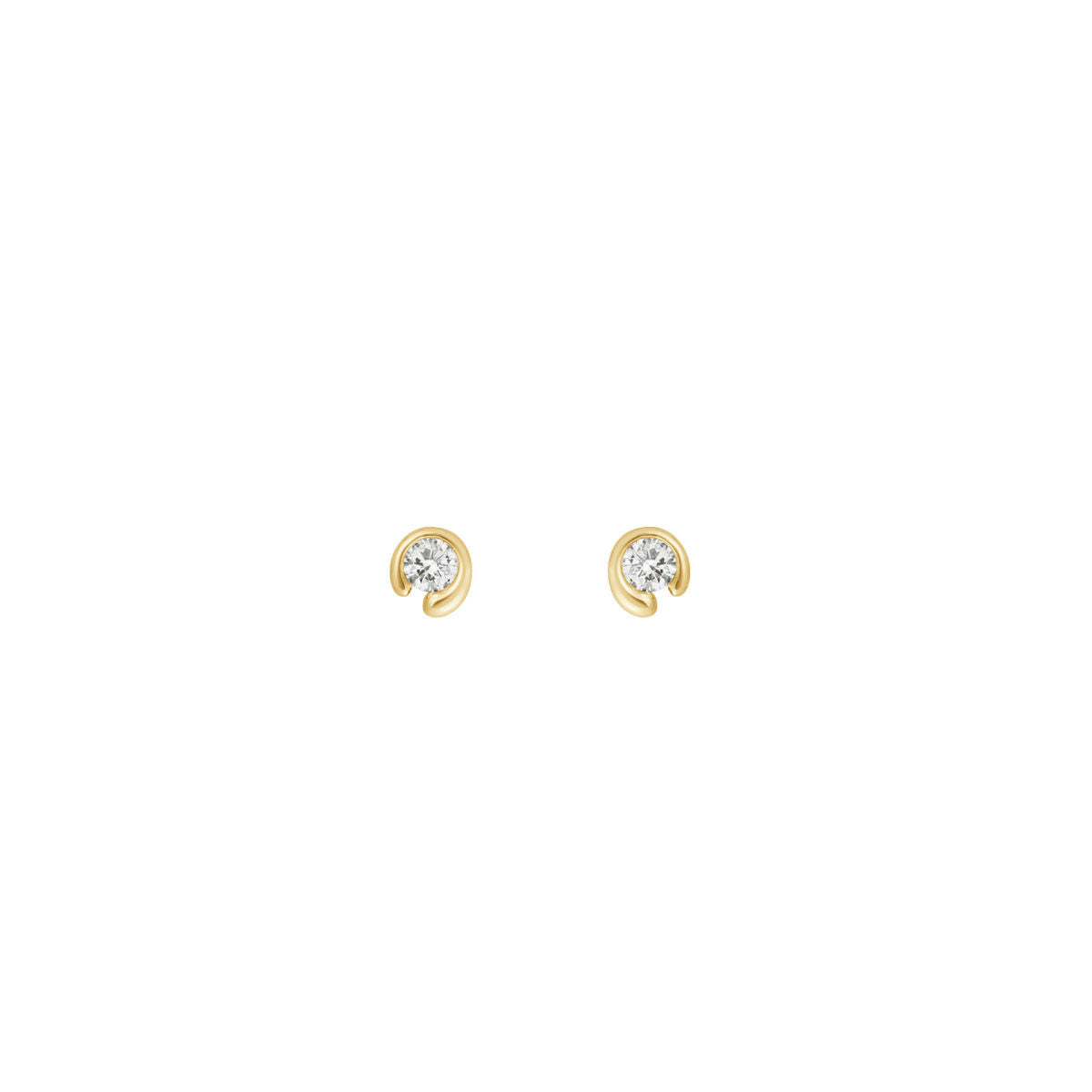 Mercy 18K goldene Ohrstecker m. 0.20 ct Diamanten