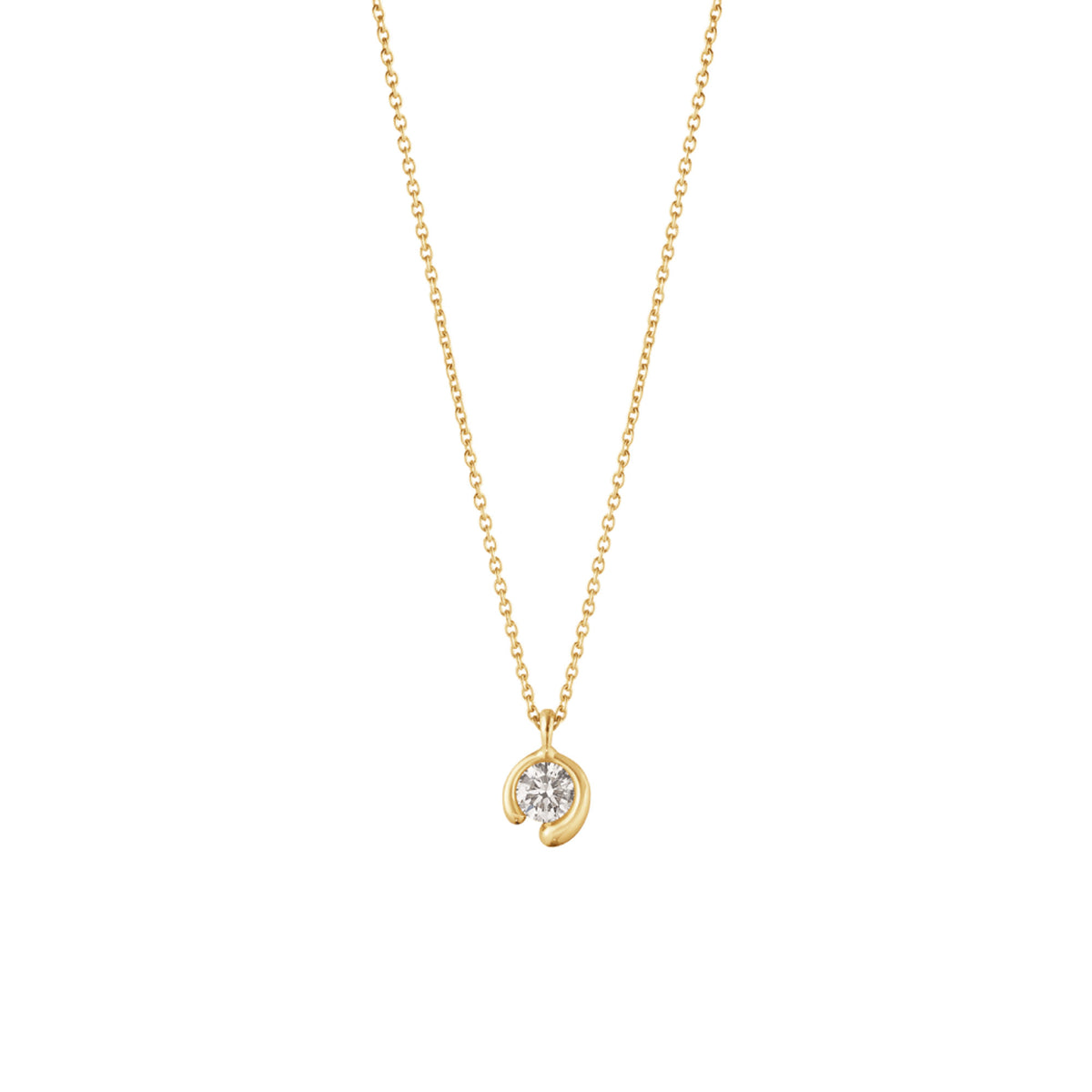 Barmherzigkeit 18K Gold Halskette w. 0,20ct Diamond