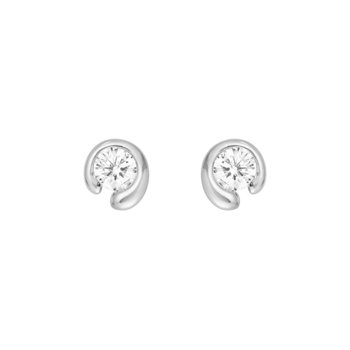 Barmherzigkeit 18k Weißgold Studs w. 0,10 ct Diamanten
