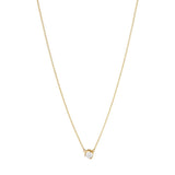Signature Solitaire 18K Gold Necklace w. 0.20ct Diamond