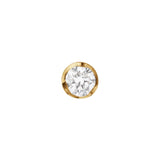 Signature 18K Gold Stud w. 0.10ct Diamond