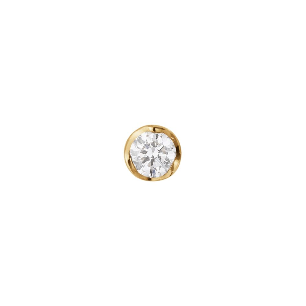 Signature 18K Guld Ørestik m. 0.05ct Diamant