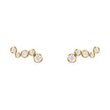 Signature 18K Gold Studs w. 0.18ct Diamonds