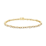 Signature Tennis 18K Gold Bracelet w. Diamonds