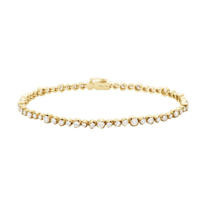 Signature Tennis 18K Guld Armbånd m. Diamanter