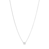 Signature Solitaire 18K Hvidguld Halskæde m. 0.10ct Diamant