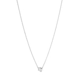 Signature Solitaire 18K White Gold Necklace w. 0.20ct Diamond