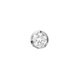 Signature 18K White Gold Stud w. 0.10ct Diamond