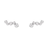 Signature 18K White Gold Studs w. 0.18ct Diamonds