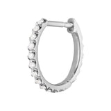 Signatur 18k Weißgold Hoop w. 0,10ct Diamond