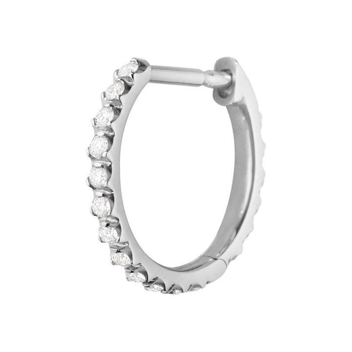 Signature 18K Hvidguld Hoop m. 0.10ct Diamant