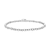 Signature Tennis 18K Whitegold Bracelet w. Diamonds