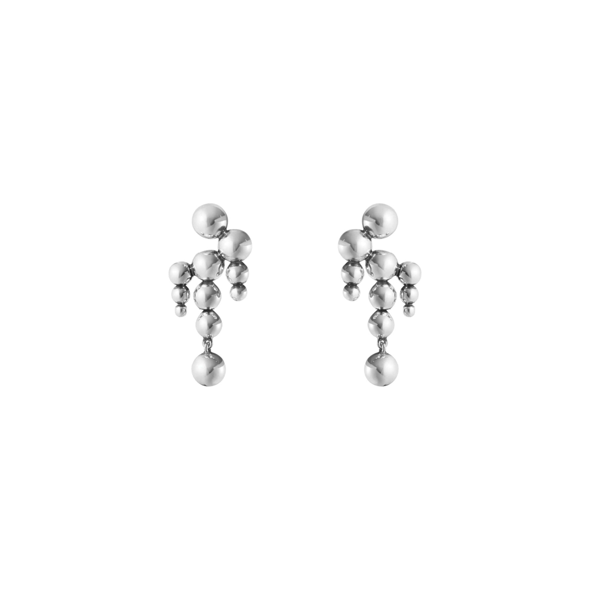Moonlight Grapes Chandelier Silver Earrings
