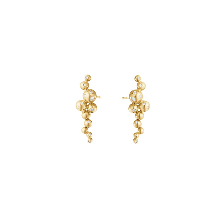 Moonlight Grapes small 18K Gold Earrings w. Diamonds