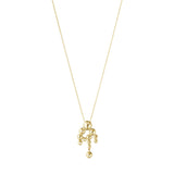 Moonlight Grapes Chandelier 18K Gold Necklace w. Diamonds