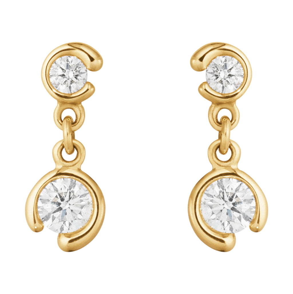 Mercy Dobble solitaire 18K Gold Earrings w. Diamond