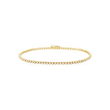 Signature Slim Tennis 18K Gold Bracelet w. Diamonds