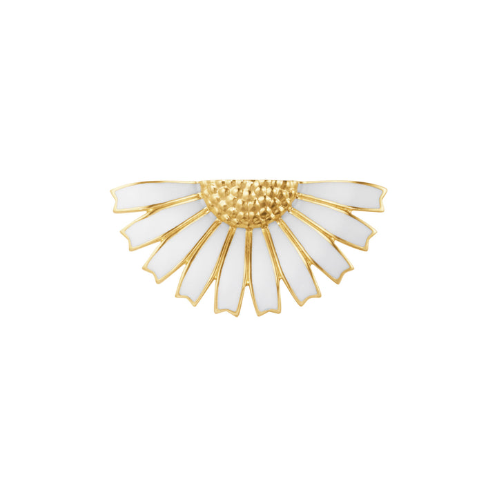 Daisy Half Flower Gold Plated Brooch