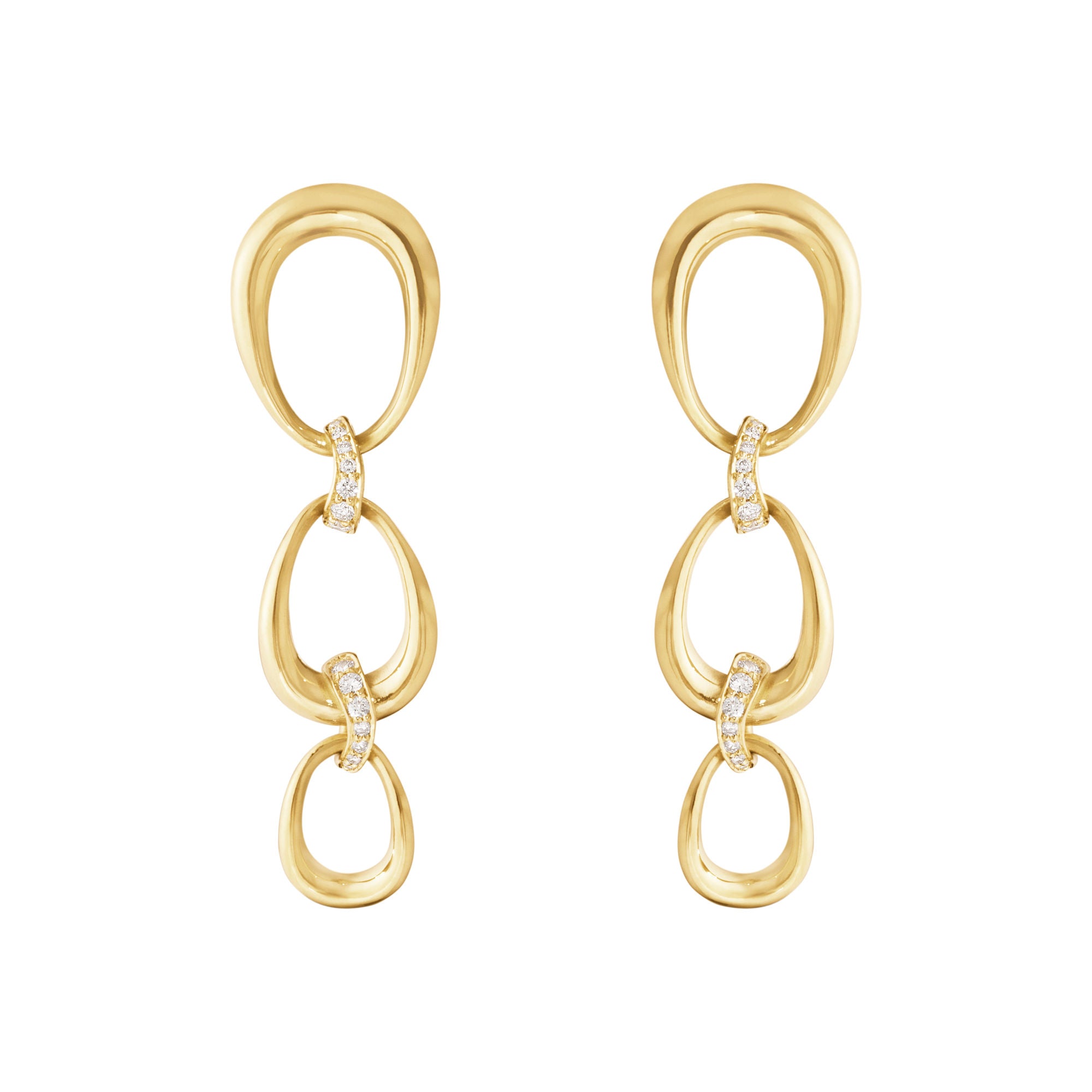 Offspring 18K Gold Earrings w. 0.11 ct. Diamonds