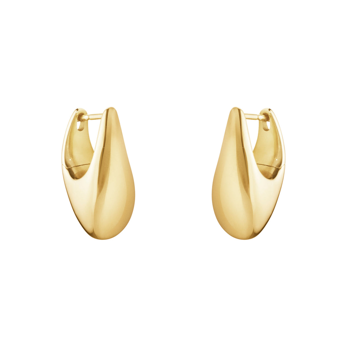 Reflektieren Sie 18K -goldene Ohrringe