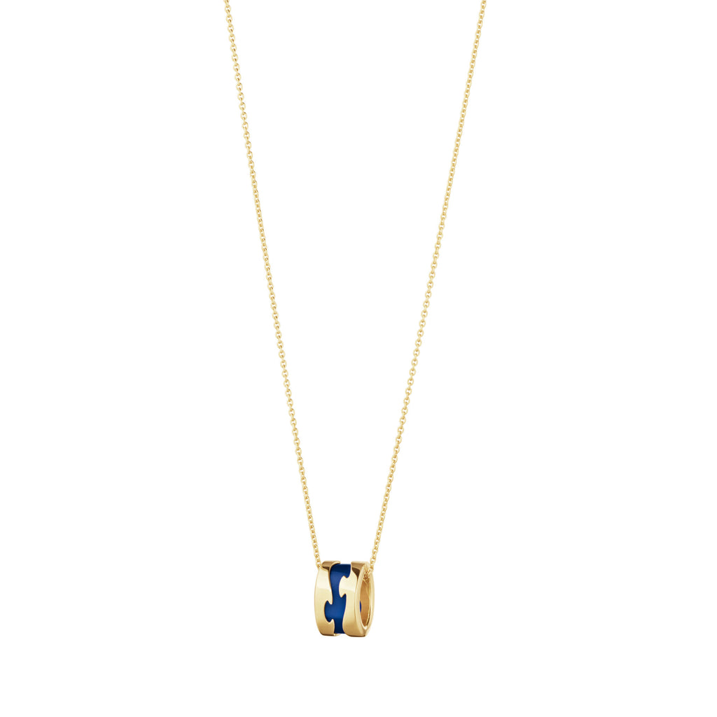 Fusion 18K Gold Necklace w. Blue Hyceram