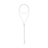 Reflect Lariat Silver Necklace