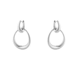 Offspring Medium Silver Earrings w. Diamonds