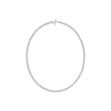 Weft Slim Single Link Silver Necklace