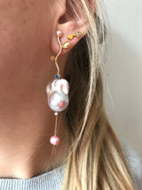 Anmar 14K Gold Earring w. Pearls