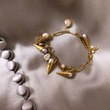 Ice Cream Charms Forgyldt Armbånd m. perler