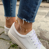 Ice Cream Gold Plated Anklet w. Pearls