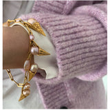 Ice Cream Charms Forgyldt Armbånd m. perler