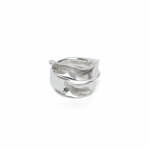 Lactuca dobbelt Sølv Ring 