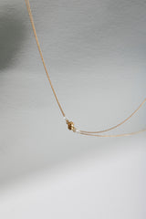 Triplet nackt 18k Rosegold Halskette w. Diamanten gewachsen